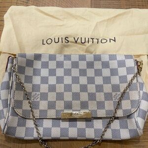 Louis Vuitton Damier Azur Shoulder Bag - White and Gray